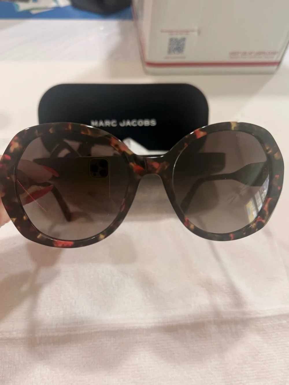 Marc Jacobs Tortoiseshell Oversized Sunglasses with Brown Lenses